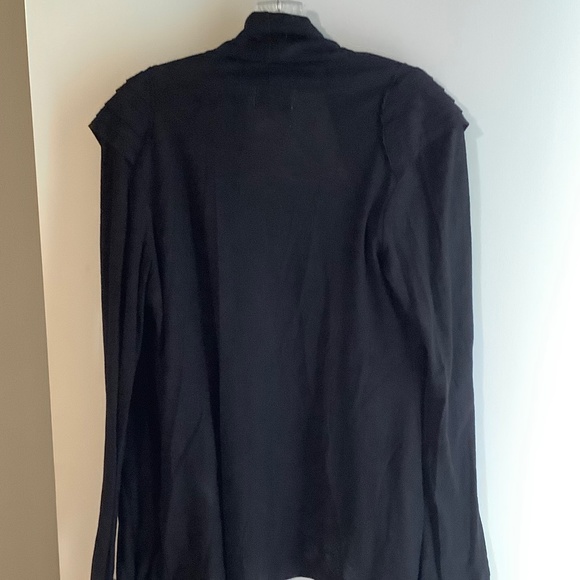 Black lightweight sweater with cute pleated shoulders - Picture 2 of 7